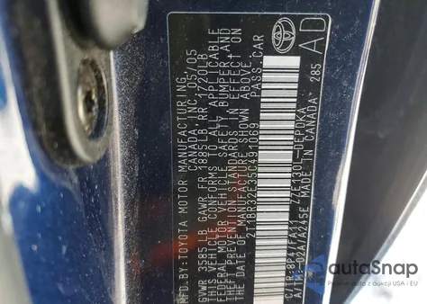 2005 Toyota Corolla Ce z USA, uszkodzony, nr VIN 2T1BR32E35C491069